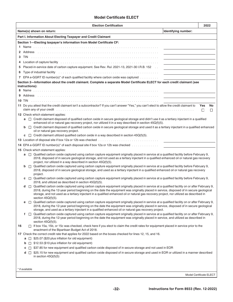 Instructions for IRS Form 8933 Carbon Oxide Sequestration Credit, Page 32