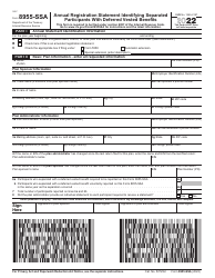IRS Form 8955-SSA Annual Registration Statement Identifying Separated Participants With Deferred Vested Benefits