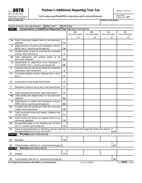 IRS Form 8978  Printable Pdf