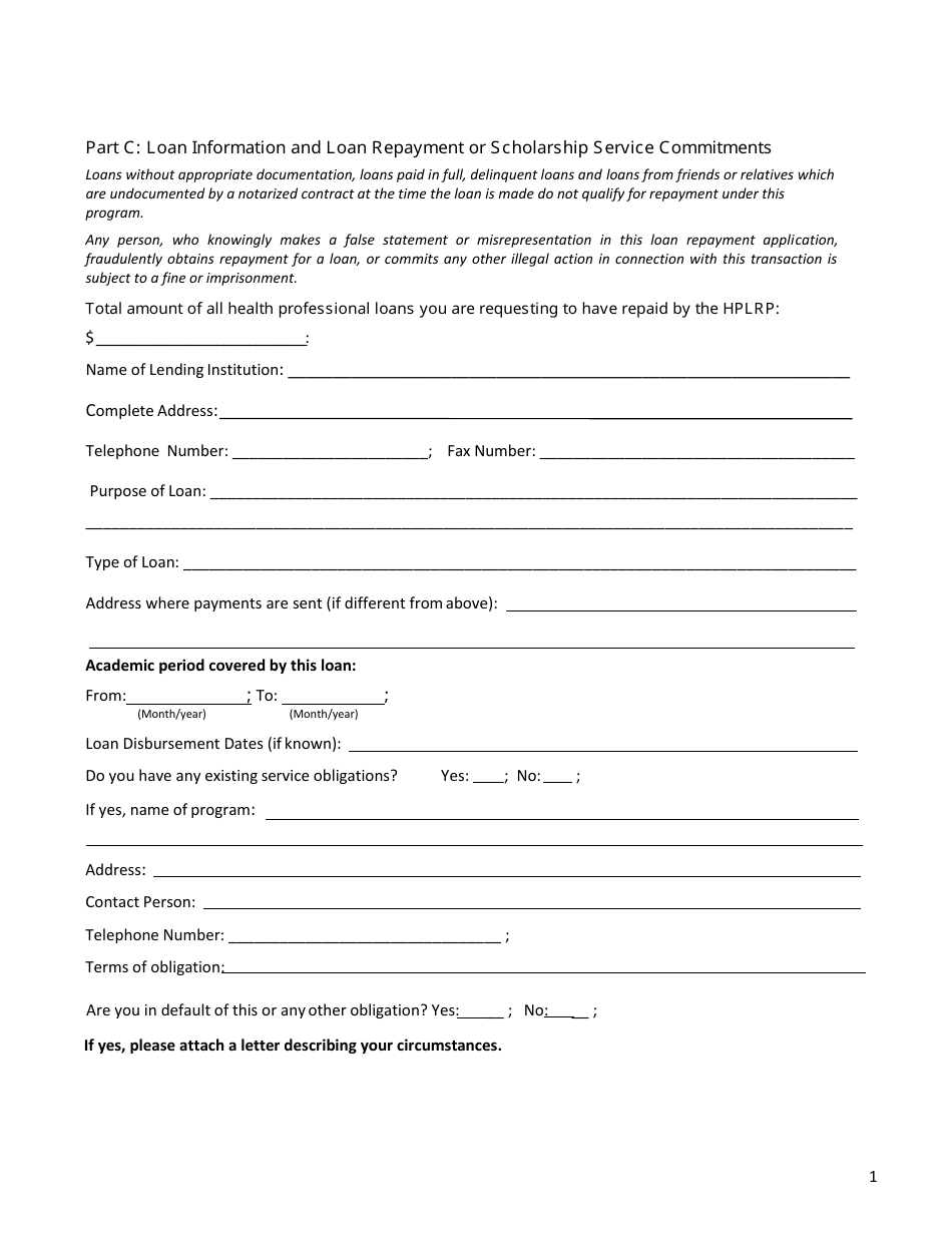 Section I Dc Health Professional Loan Repayment Provider Application for Dc Hplrp - Applicant Profile - Washington, D.C., Page 7