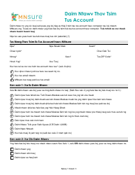 Document preview: Account Request Form - Minnesota (Hmong)