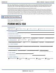 Form MCS-150 Motor Carrier Identification Report, Page 9