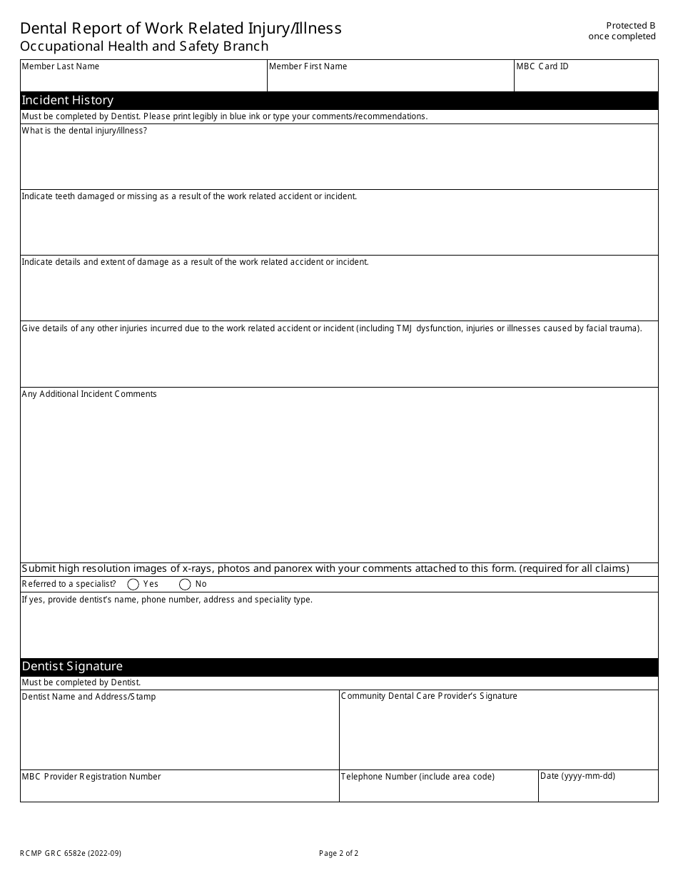 Form RCMP GRC6582 - Fill Out, Sign Online and Download Fillable PDF ...