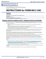 Form MCS-150C Intermodal Equipment Provider Identification Report