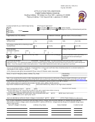 Document preview: Application for Admission - Haskell Indian Nations University