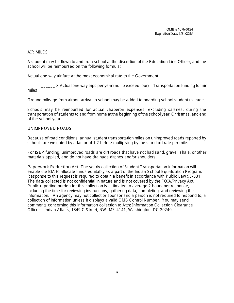 Student Transportation - Indian School Equalization Program (Isep), Page 3