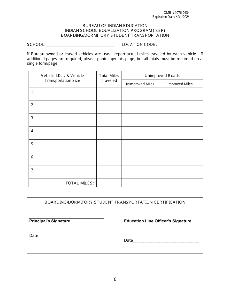 Student Transportation - Indian School Equalization Program (Isep), Page 6