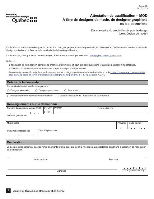 Forme FM-MOD  Printable Pdf