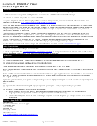 Forme GRC RCMP6437 Declaration D&#039;appel - Processus D&#039;appel De La Grc - Canada (French), Page 2