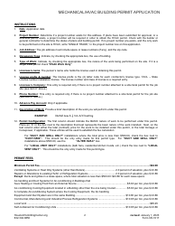 Form CE-1017 Mechanical/HVAC Building Permit Application - City of Houston, Texas, Page 2