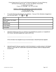 Document preview: Form L505-0389 Annual Foreign Corporate Fiduciary Report - Illinois, 2022