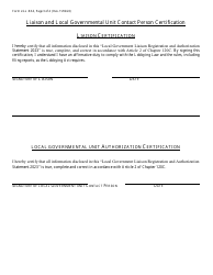 Form LGL-RAS Local Government Liaison Registration and Authorization Statement - North Carolina, Page 3