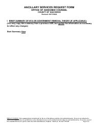 Ancillary Services Request Form (Immigration) - County of San Diego, California, Page 2