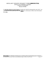 Ancillary Services Request Form (Immigration) - County of San Diego, California, Page 3