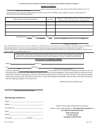 Form V02 Application for a Marriage Certificate, Letter of Confirmation of Marriage, or Letter of No Record - County of San Diego, California, Page 2