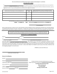 Formulario VS02 Solicitud De Acta De Matrimonio, O Carta De Confirmacion De La Existenciade Un Matrimonio, O Carta De No Record - County of San Diego, California (Spanish), Page 2