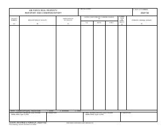Document preview: USAFE-AFAFRICA Form 27 Air Force Real Property Inventory and Condition Report
