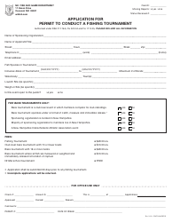 Form HAT16004 Application for Permit to Conduct a Fishing Tournament - New Hampshire