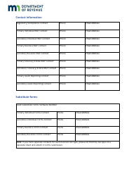 Tax Software Provider Registration Form - Minnesota, Page 2