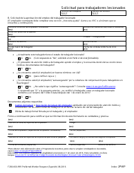 Formulario F280-060-999 Solicitud Para Trabajadores Lesionados - Washington (Spanish), Page 2