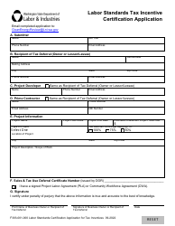 Form F303-001-000 Labor Standards Tax Incentive Certification Application - Washington, Page 3