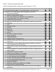 Formulario F414-172-999 Evaluacion Medica De Dosh Cuestionario De Wac 296-842-22005 - Washington (Spanish), Page 3