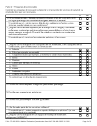 Formulario F414-172-999 Evaluacion Medica De Dosh Cuestionario De Wac 296-842-22005 - Washington (Spanish), Page 6