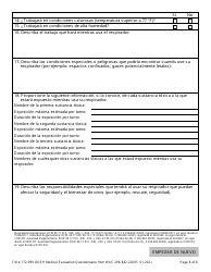 Formulario F414-172-999 Evaluacion Medica De Dosh Cuestionario De Wac 296-842-22005 - Washington (Spanish), Page 8