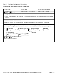 Form F414-172-000 Dosh Medical Evaluation Questionnaire From Wac 296-842-22005 - Washington, Page 2