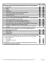 Form F414-172-000 Dosh Medical Evaluation Questionnaire From Wac 296-842-22005 - Washington, Page 4
