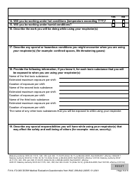 Form F414-172-000 Dosh Medical Evaluation Questionnaire From Wac 296-842-22005 - Washington, Page 8