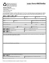 Form F416-011-291 Dosh Discrimination Complaint - Washington (Punjabi)