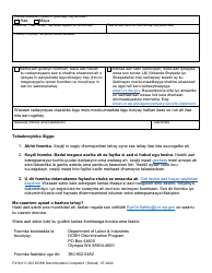Form F416-011-303 Dosh Discrimination Complaint - Washington (Somali), Page 2