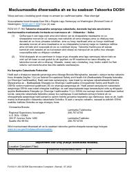 Form F416-011-303 Dosh Discrimination Complaint - Washington (Somali), Page 3