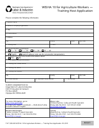 Form F417-286-000 Wisha 10 for Agriculture Workers - Training Host Application - Washington, Page 2