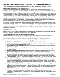 Formulario F418-052-999 Presuntos Peligros De Salud O Seguridad - Washington (Spanish), Page 4