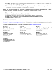 Formulario F418-052-999 Presuntos Peligros De Salud O Seguridad - Washington (Spanish), Page 5
