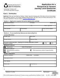 Form F500-148-000 Application for a Reciprocal 01 General Journey Level Electrician Certificate - Washington, Page 3
