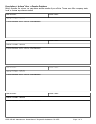 Form F622-106-000 Manufactured Home Owner&#039;s Request for Assistance - Washington, Page 3