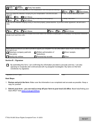 Form F700-219-000 Driver Rights Complaint Form - Washington, Page 3