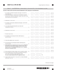 Form OR-20-INS (150-102-129) Oregon Insurance Excise Tax Return - Oregon, Page 3