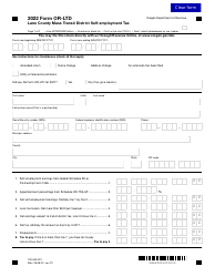 Document preview: Form OR-LTD (150-560-001) Lane County Mass Transit District Self-employment Tax - Oregon
