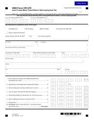 Form OR-LTD (150-560-001) Lane County Mass Transit District Self-employment Tax - Oregon