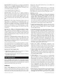 Instructions for Form OR-20-INC, 150-102-021 Oregon Corporation Income Tax Return - Oregon, Page 9