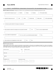 Form OR-PS (150-101-190) Care Provider Statement - Oregon, Page 3