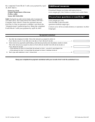 Form OR-40-EXT (150-101-165) Instructions for Automatic Extension of Time to File Oregon Individual Income Tax Return - Oregon, Page 2