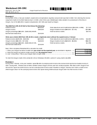 Form 150-101-168 Worksheet OR-CRC Claim of Right Income Repayments - Oregon, Page 3