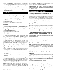 Instructions for Form OR-TM, 150-555-001 Tri-County Metropolitan Transportation District Self-employment Tax - Oregon, Page 2