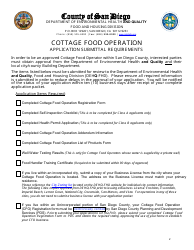 Class a Cottage Food Operation Application - County of San Diego, California, Page 2