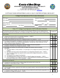 Class a Cottage Food Operation Application - County of San Diego, California, Page 6